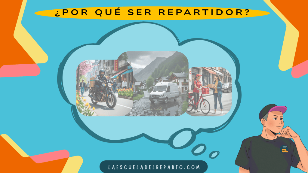 Un chico pensando en las diferentes modalidades de reparto.