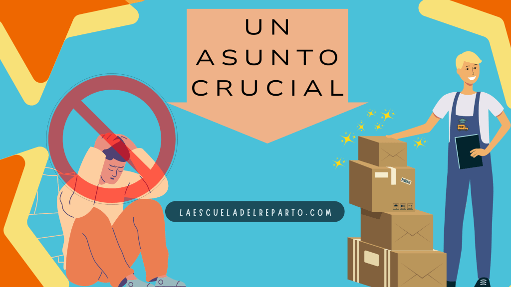 Un repartidor agobiado y uno haciéndolo genial