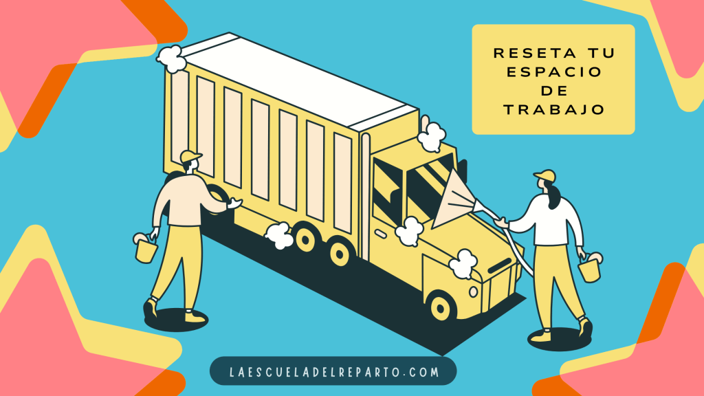 Limpiando el camión