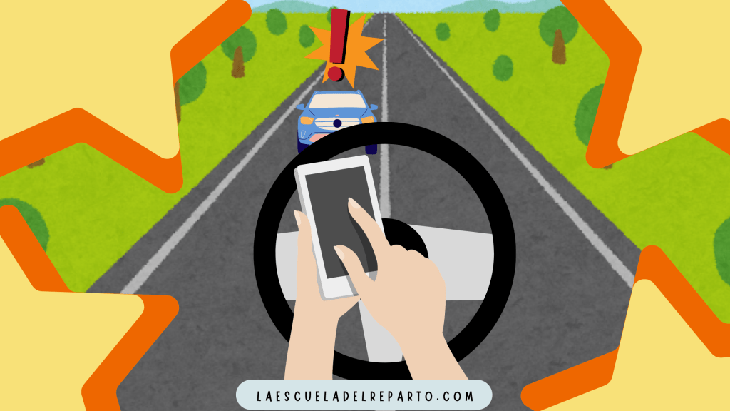El peligro del uso del móvil en al volante